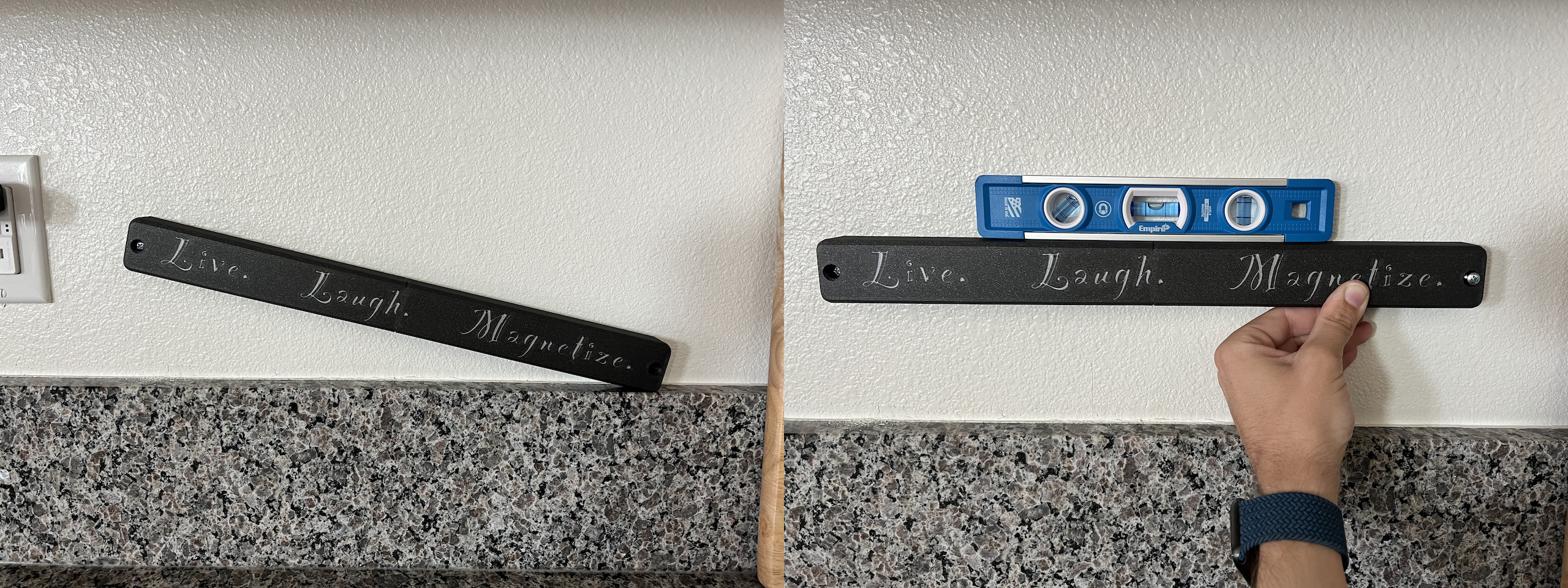 Wall-Mounted Magnetic Knife Strip — Home Decor Spoof by