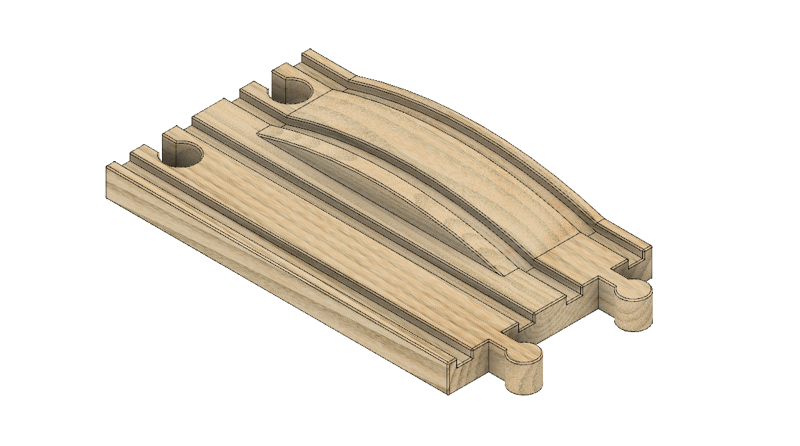 Brio Compatible Standard "A" Double Straight Track With Bump On One Side