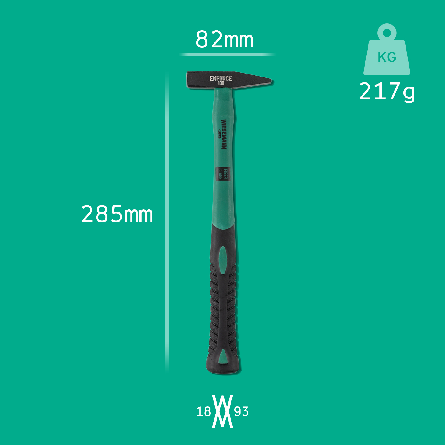 Engineers Hammer Holder 100g 027 I for screws or peg board by WIESEMANN