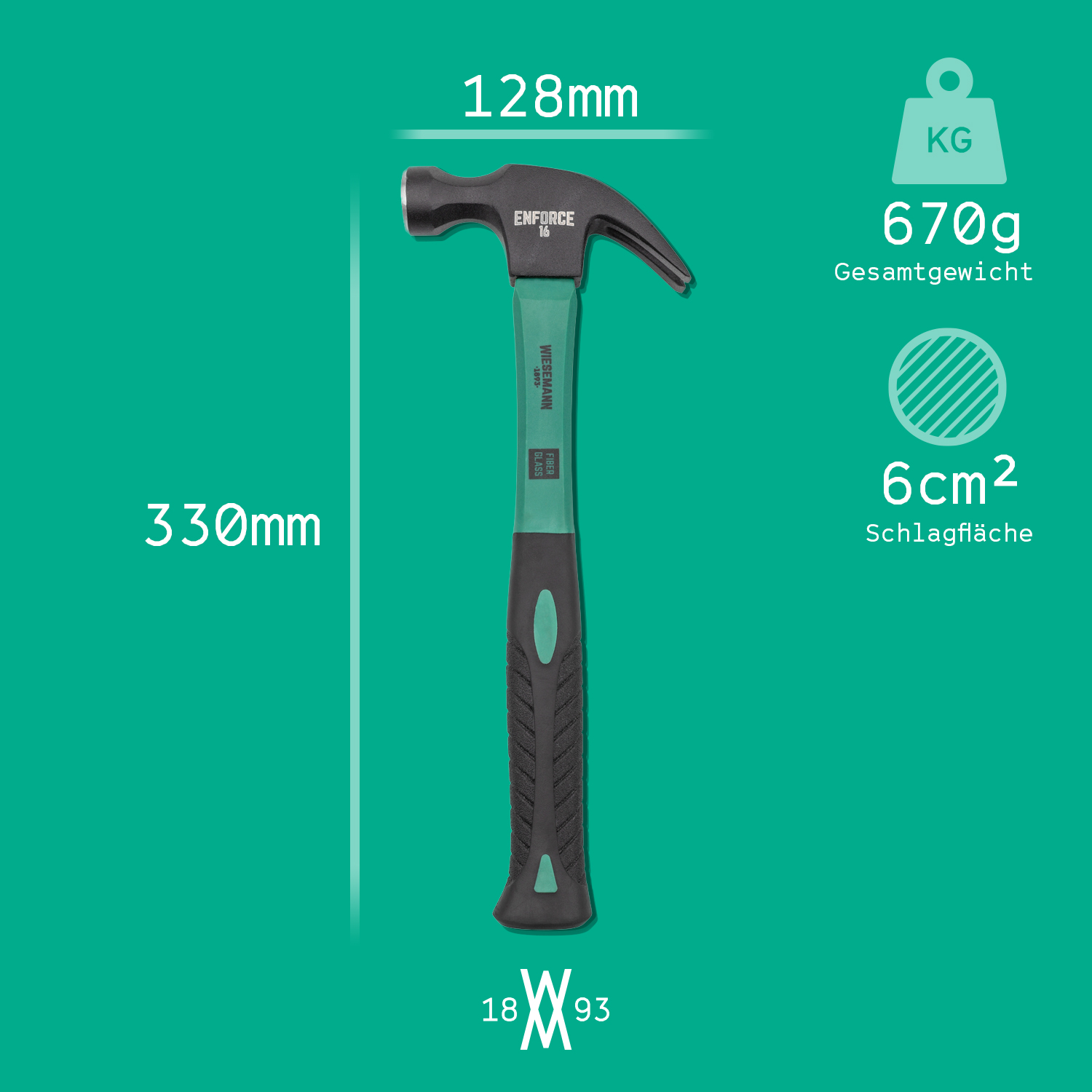 Tool Holder for Claw Hammer 16oz 034 I ENFORCE I for screws or peg