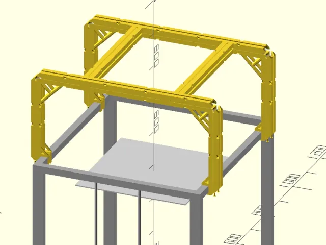 Tronxy X5S printed top frame extension