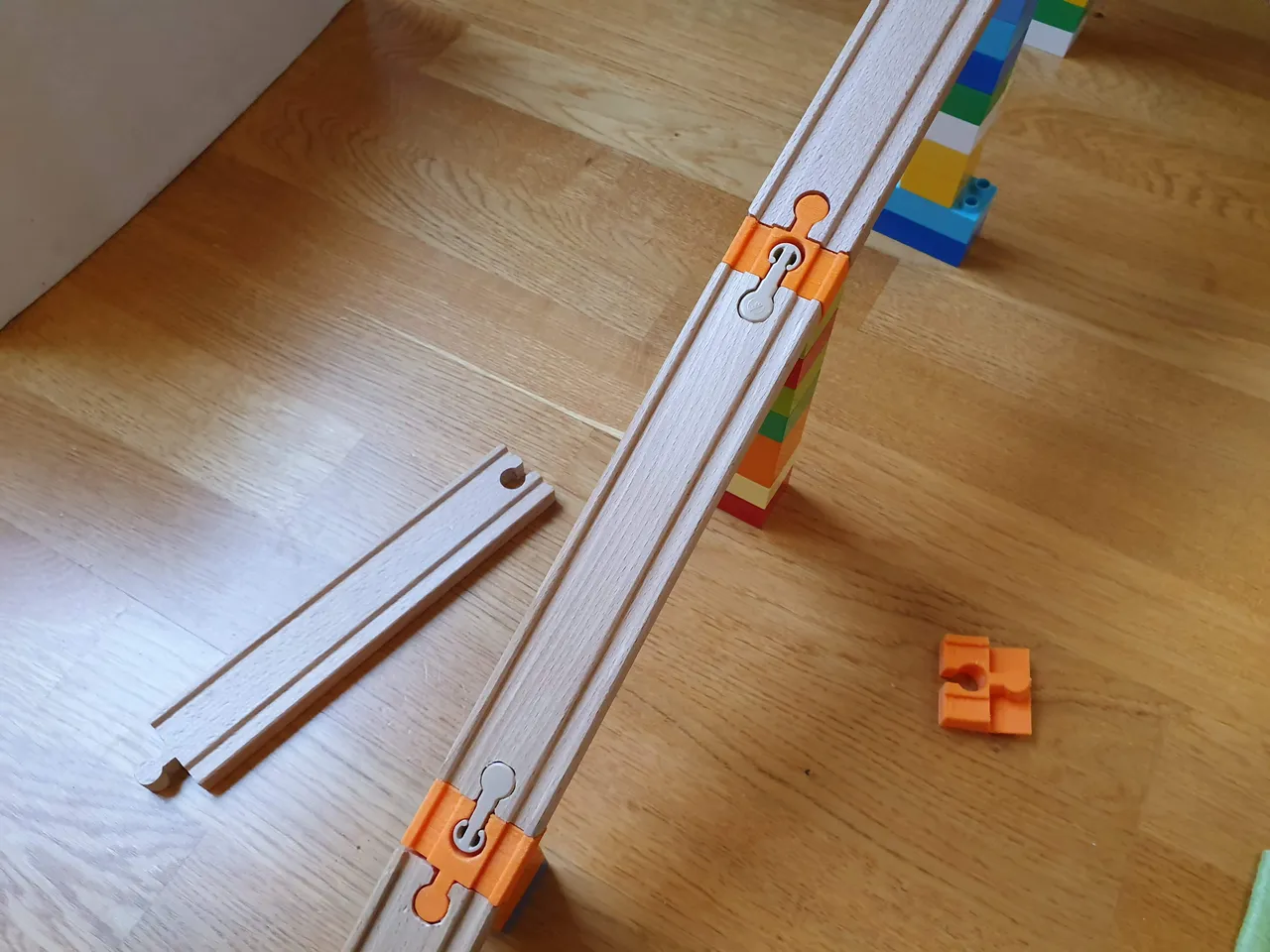 Wooden train Brio IKEA to Duplo adapters minimal material