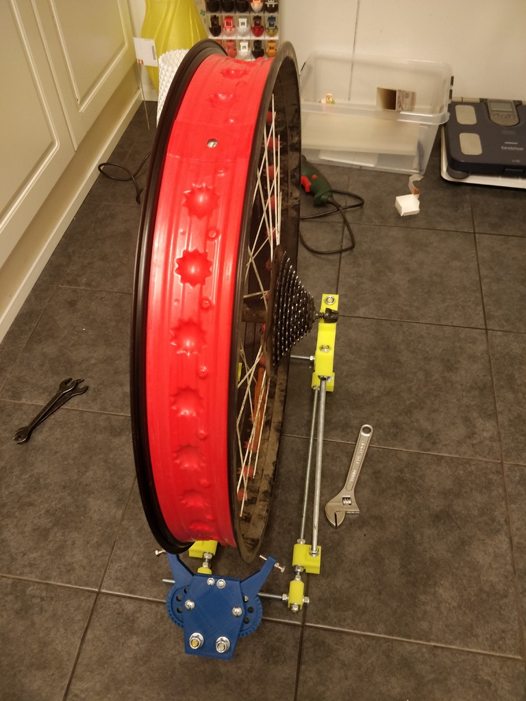 Bicycle wheel truing stand remix for fatbike rim