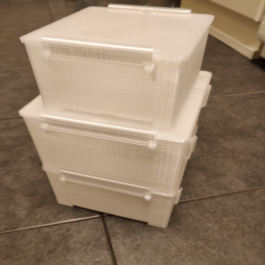 Miniatura 7 do modelo 3D Stackable box with lid