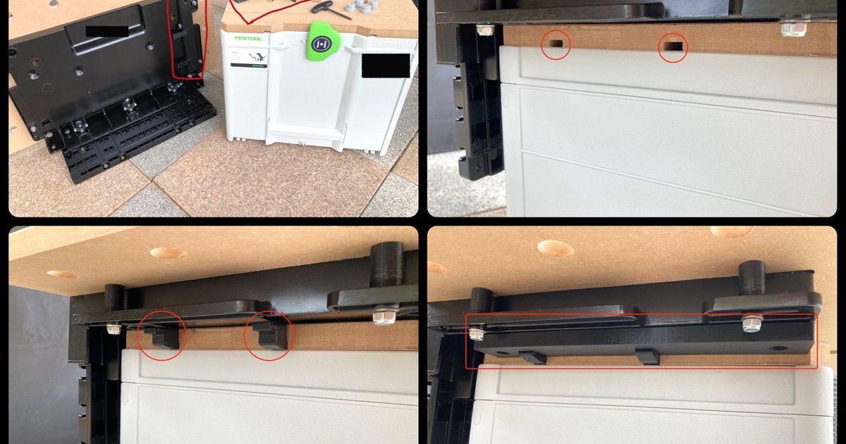 TLoc Systainer clamp system for Shaper Origin Workstation by Voyager