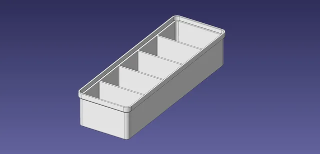 1x3 units, half height, 1x5 grid Stackable Insertbox
