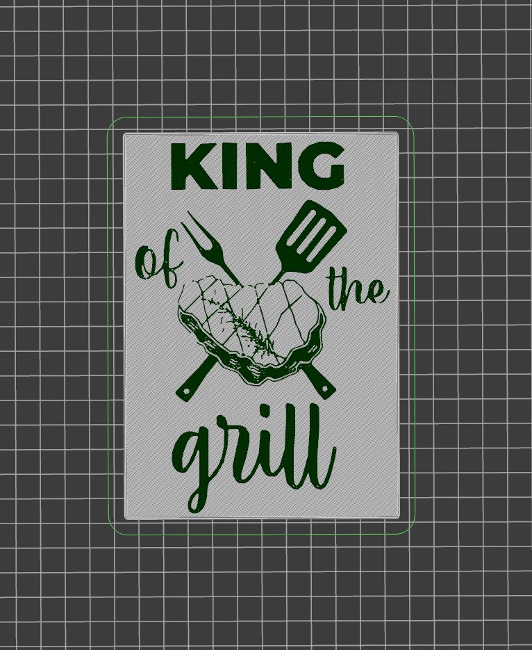 King of the grill - wall plate