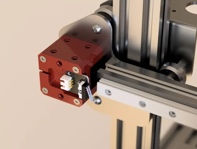 Relocated X-endstop for Ender3 machines using linear rail