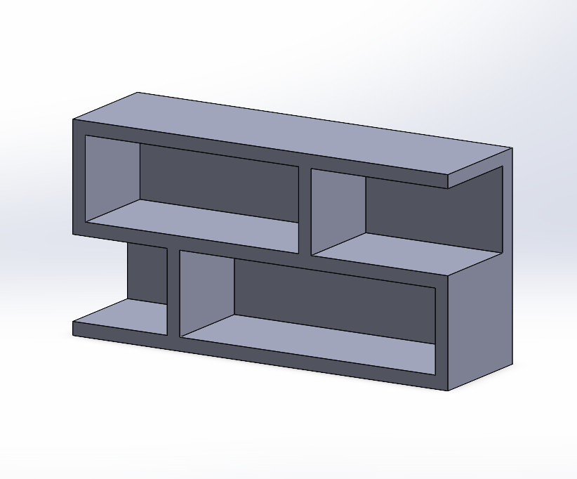 Minimalist display shelf.