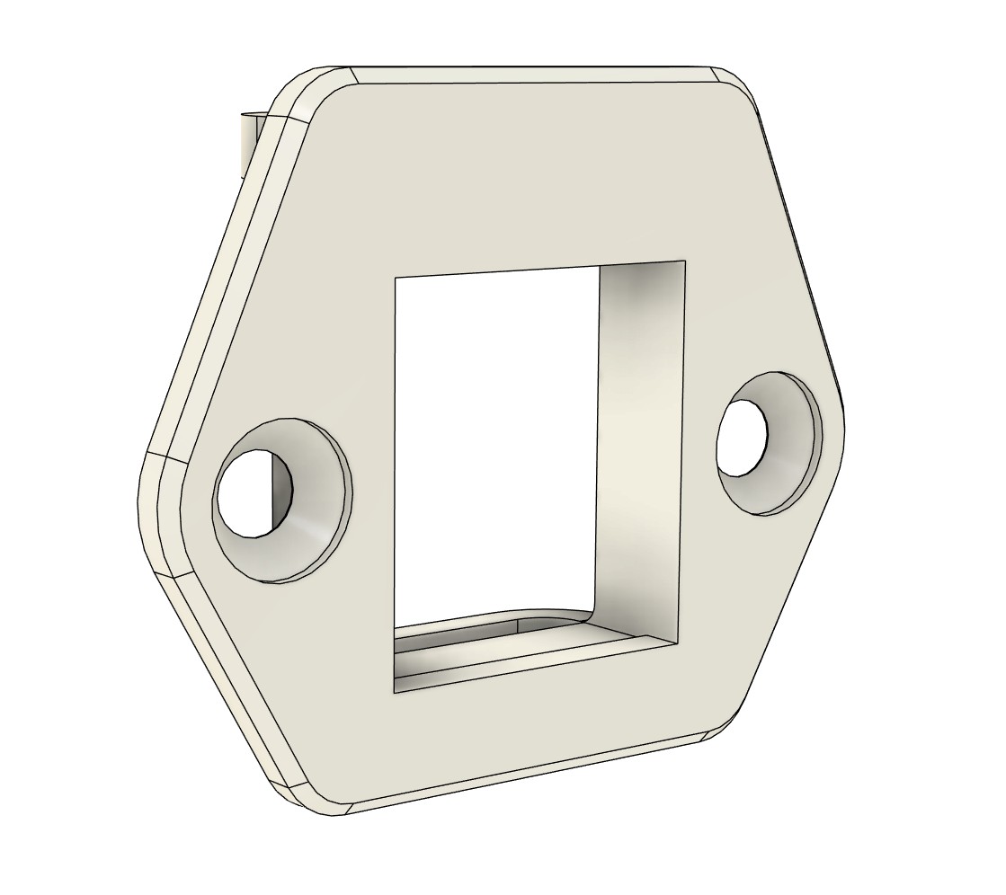 Miniatura 3 do modelo 3D Keystone Panel Mount countersunk remix