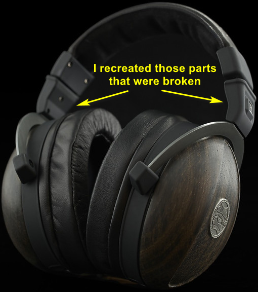 Headphone parts for Kennerton Magister