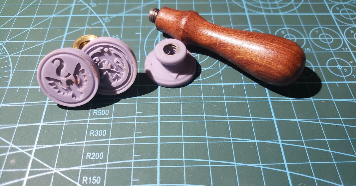 Complete Set of Single Initial Wax Seal Stamp Heads