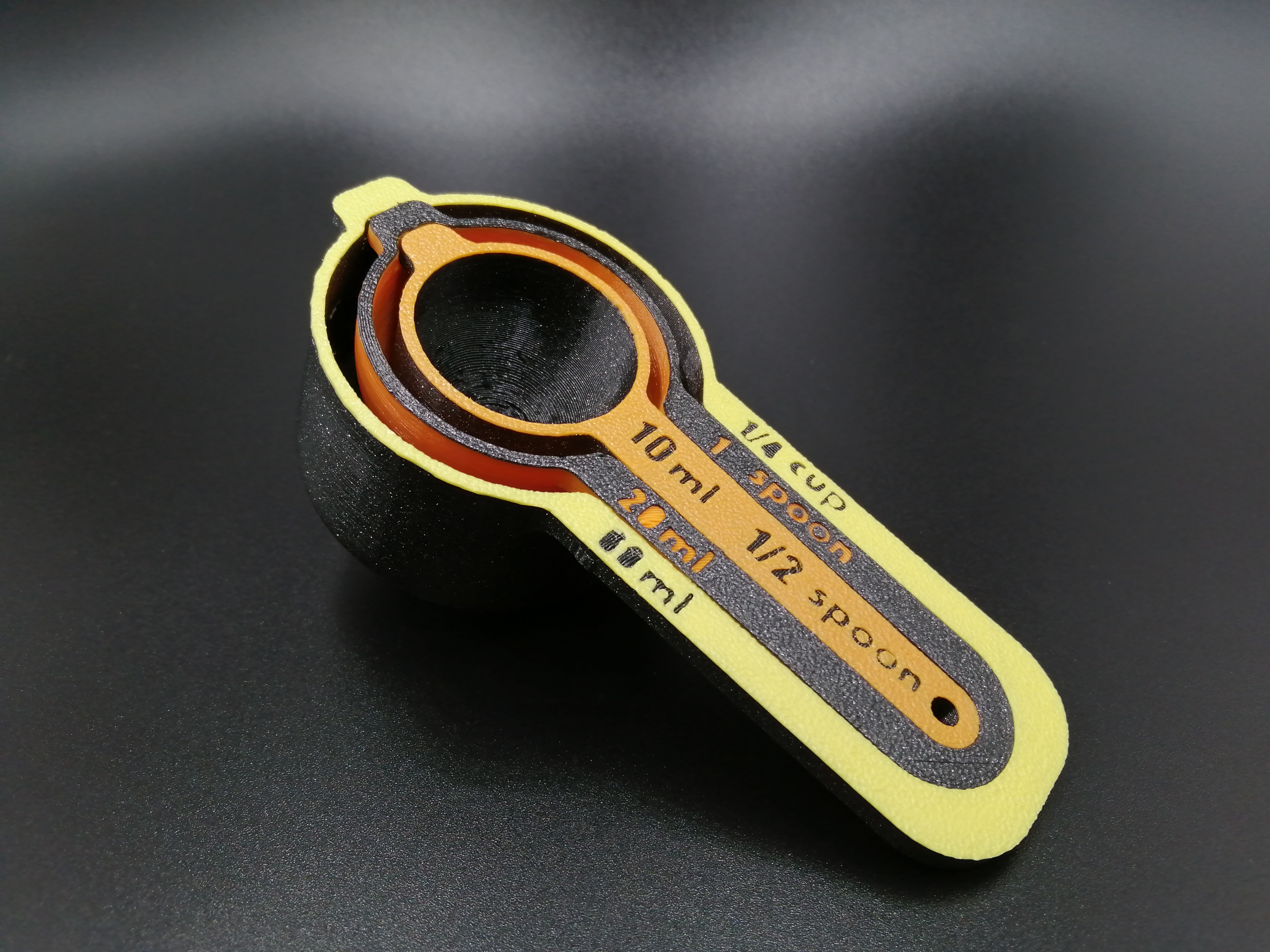 Miniatura 4 do modelo 3D Stackable measurig spoon