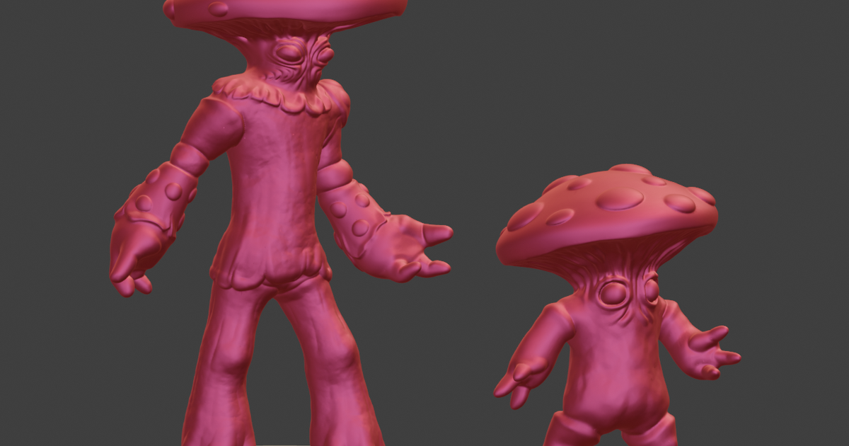 Myconids / Mushroom Men by Clay Rade Download free STL model