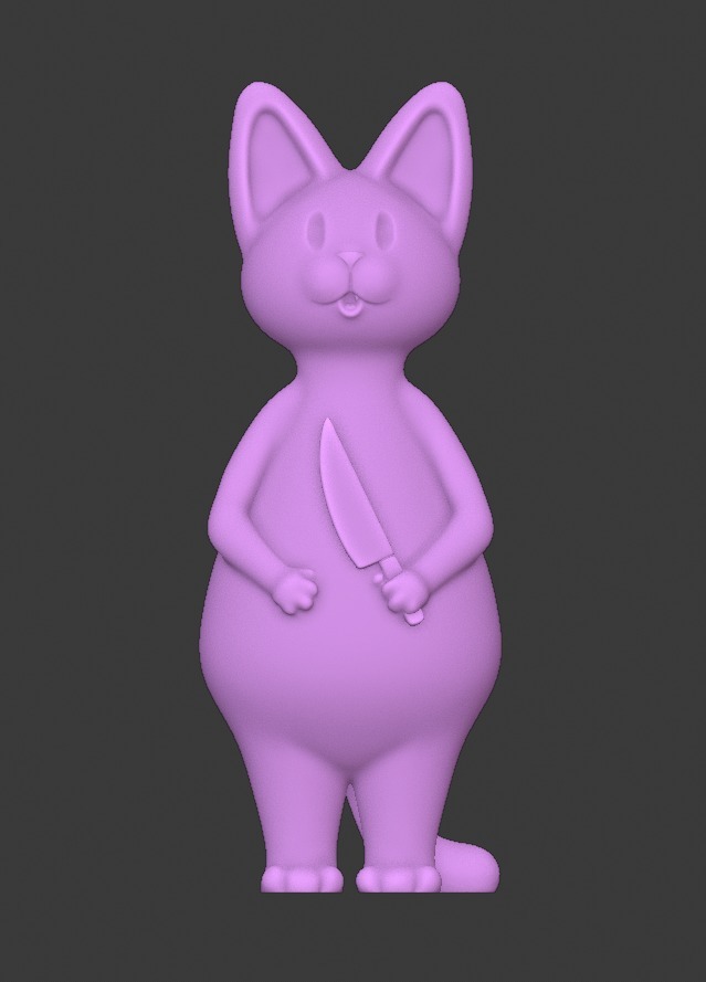 Knife Cat by Clay Rade Download free STL model
