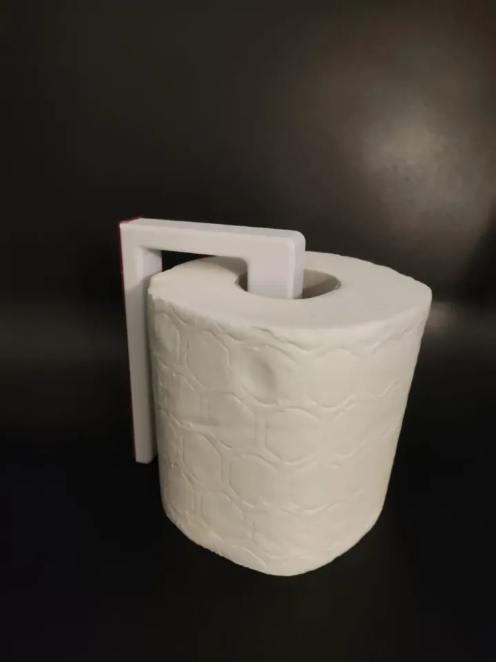 Toilet Roll Holder (World's greatest 3D-printed, stick-on toilet roller) by  Arné De Klerk, Download free STL model