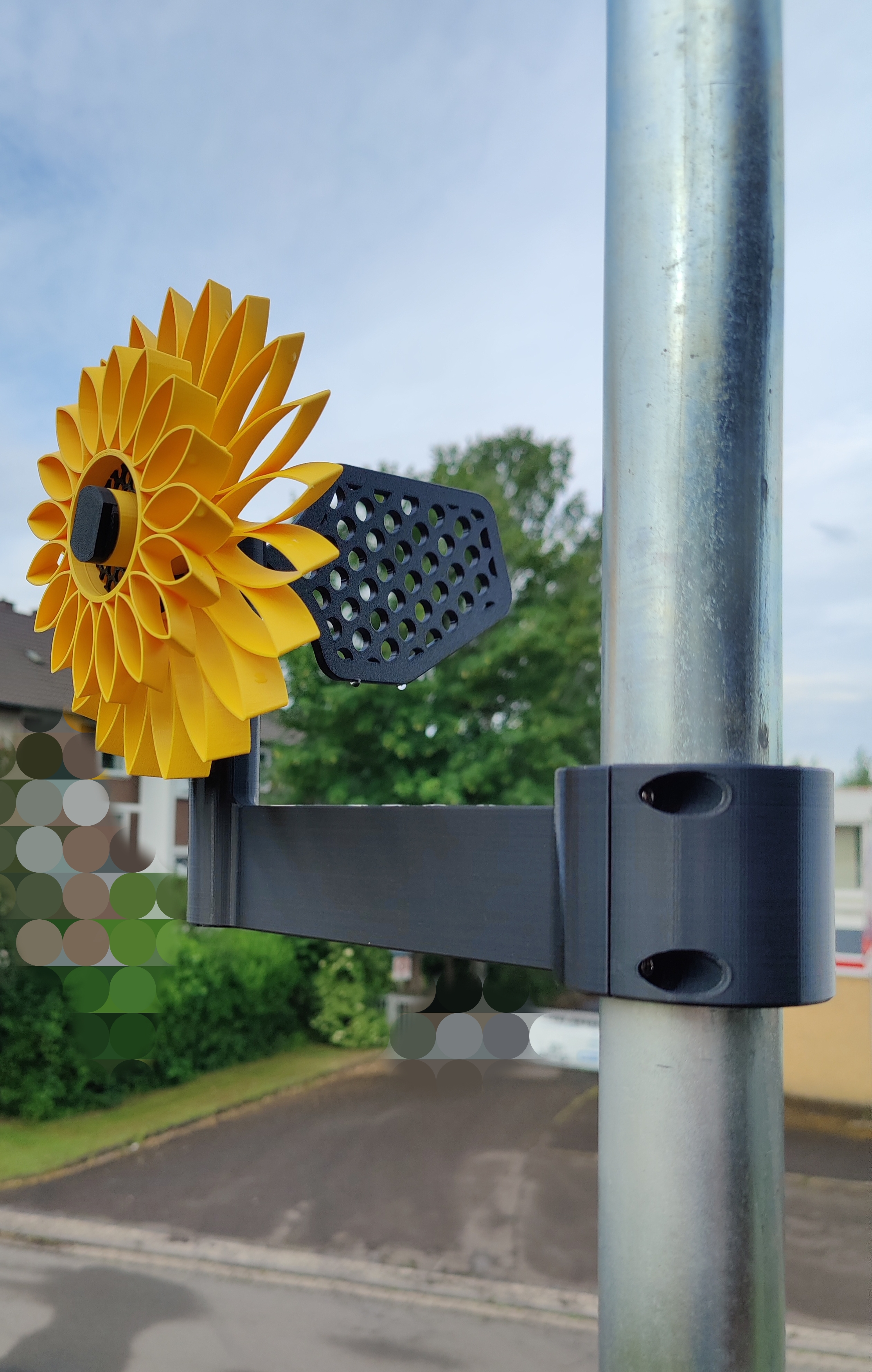 Windspiel mit Mastbefestigung/ Wind chime with pole attachment