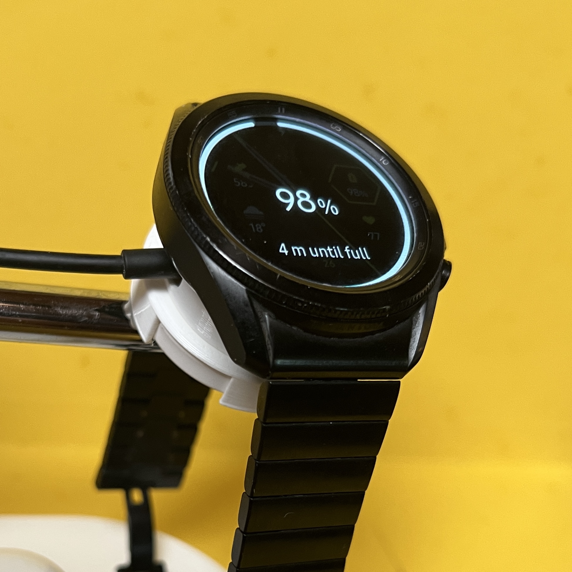 Samsung Galaxy watch charger piggyback for Apple charging stand