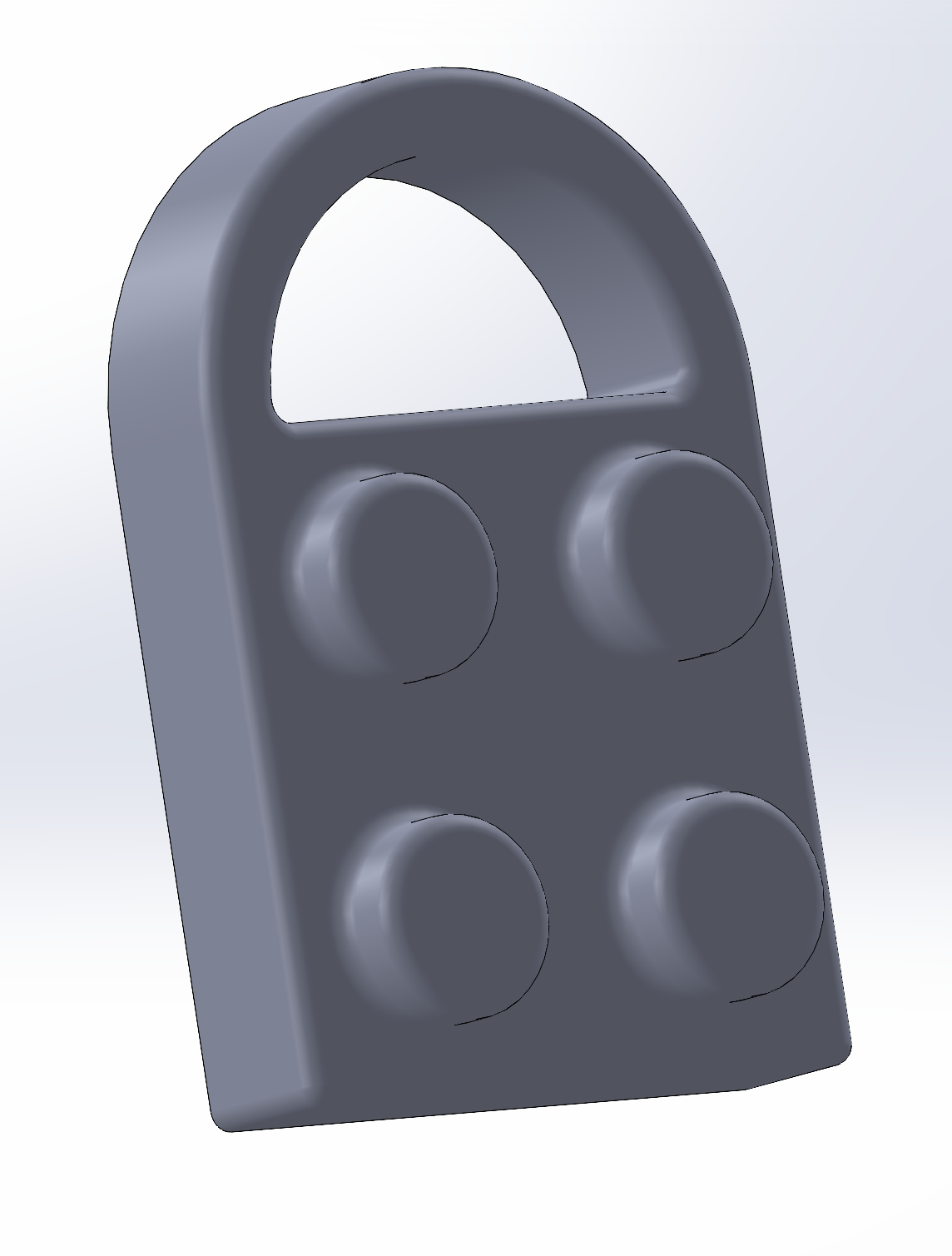 Novelty Brick Keychain 2x2