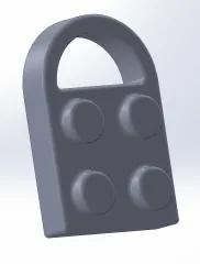 Novelty Brick Keychain 2x2