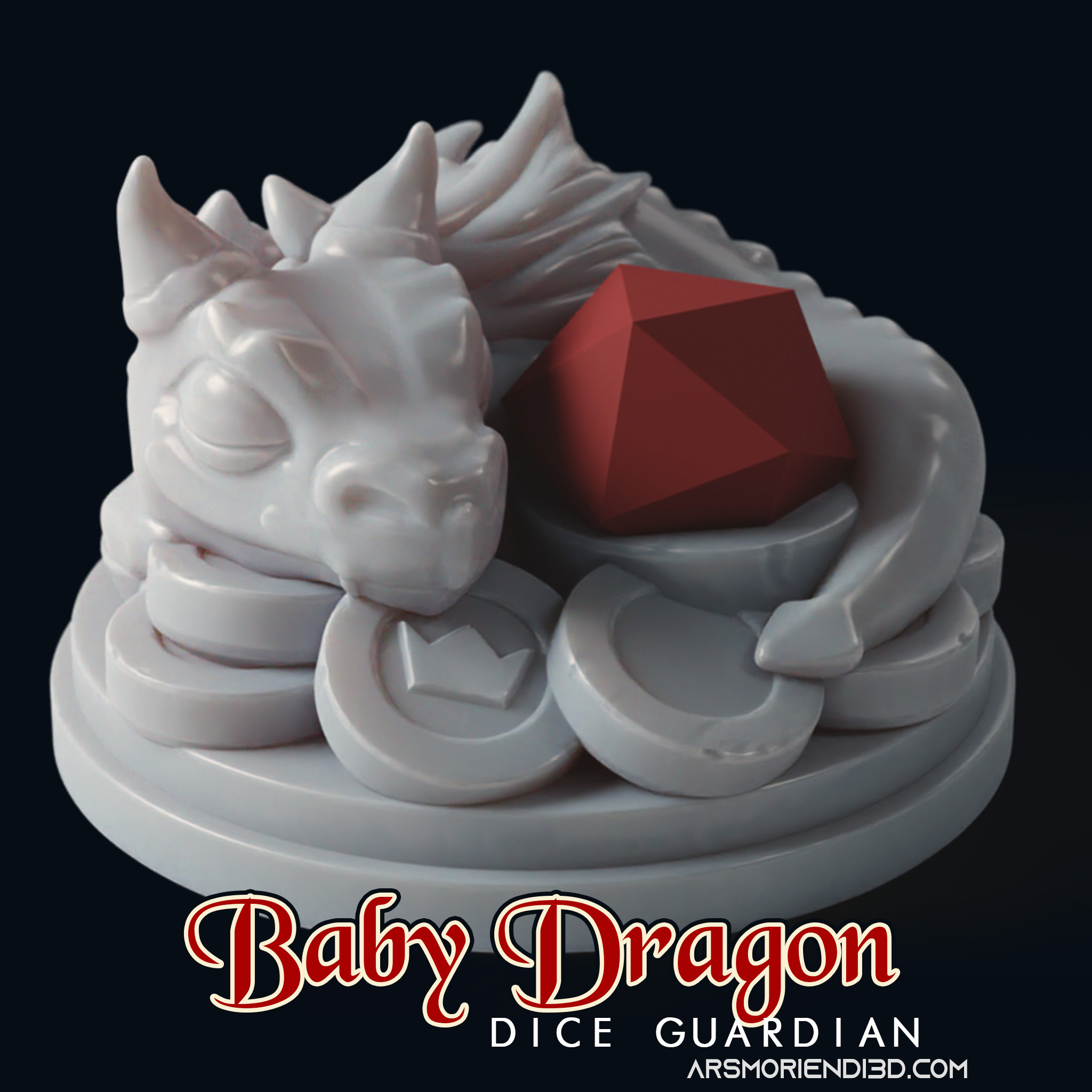 Baby Dragon Dice Guardian por Ars Moriendi 3D | Descargar modelo STL ...