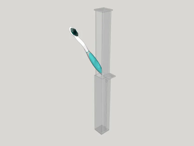 Hygienic toothbrush holder - square based