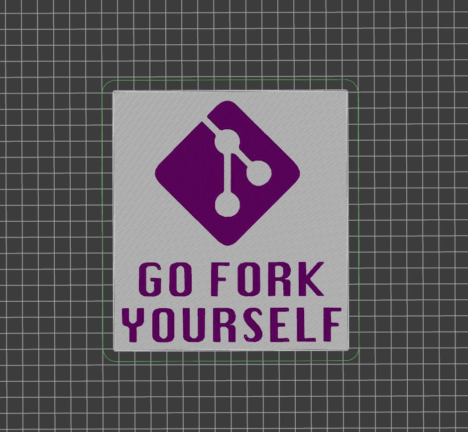 Go fork yourself - wall sign