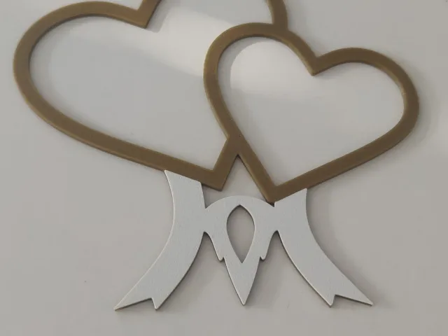 Cake topper hearts