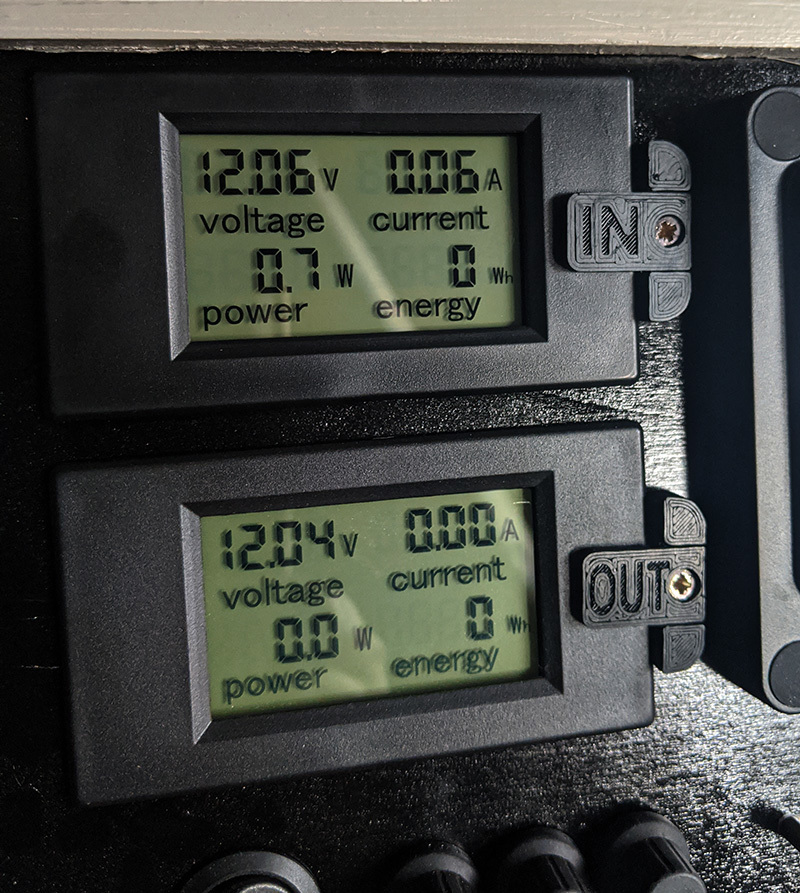 Battery monitor permanent button