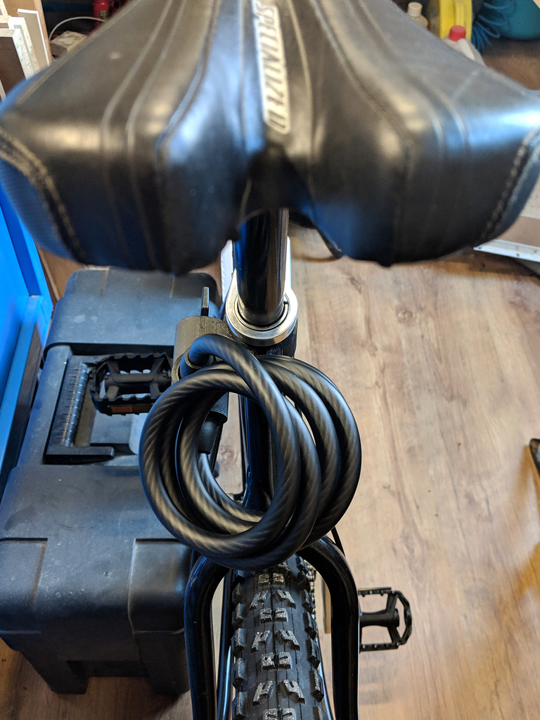 Mountain bike bicycle spiral lock mounting bracket by WDonders