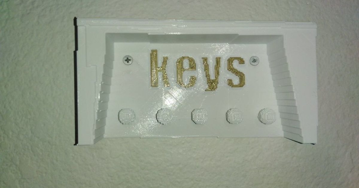 key holder with shelf by Charles | Download free STL model | Printables.com