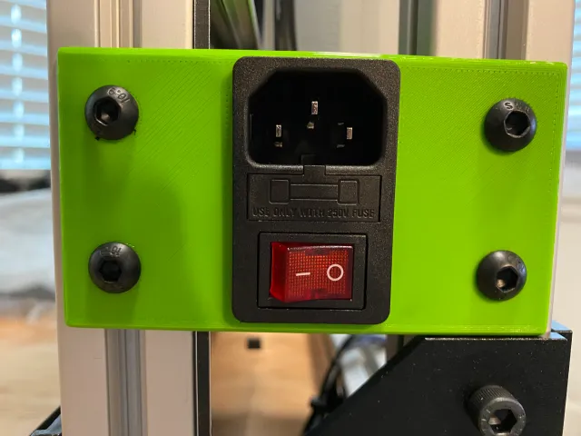 IEC Power Inlet Cover for VCore-3 (3030 Extrusions)