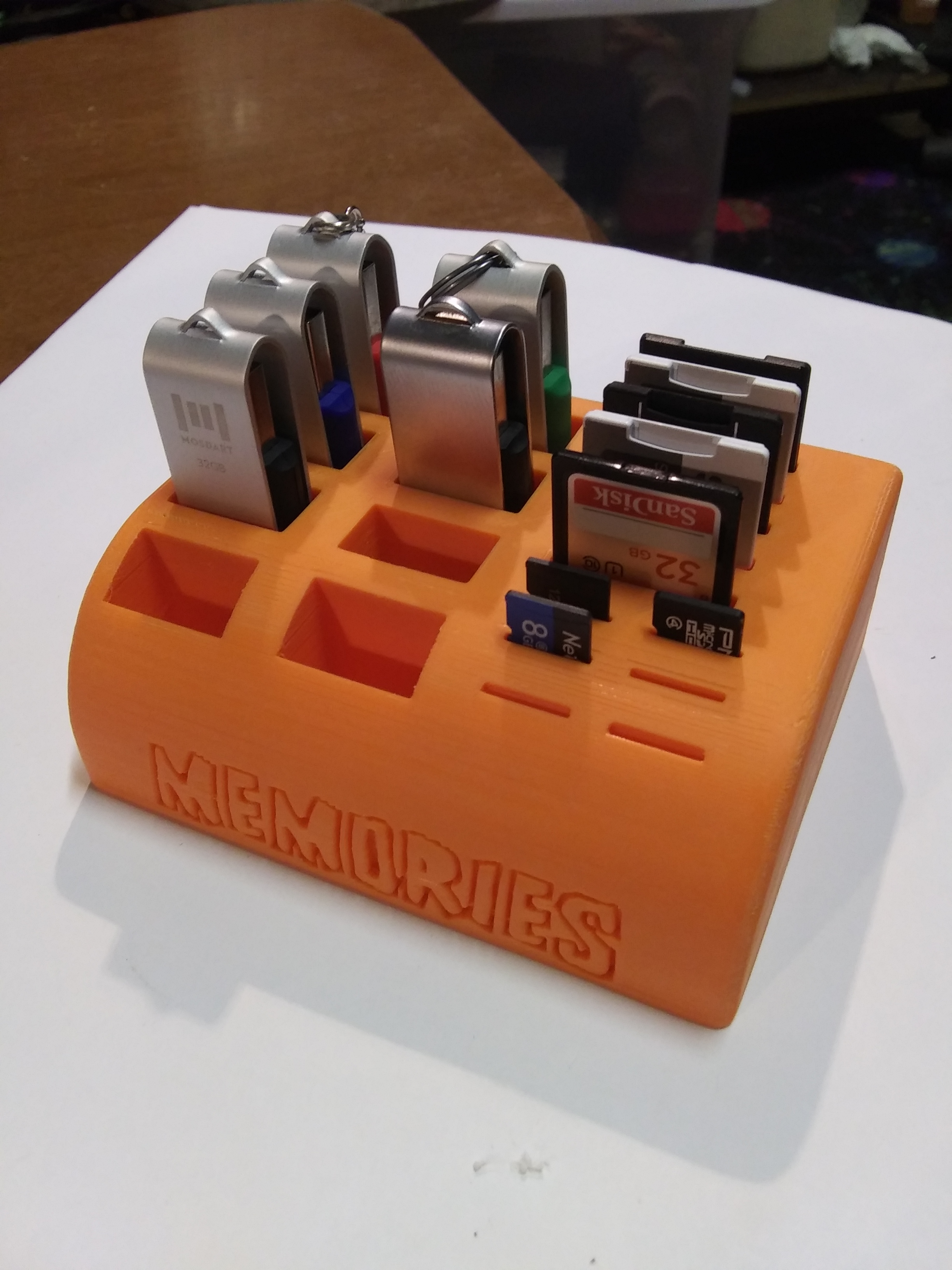"Memories" SD, MicroSD & Thumb Drive Memory Card Caddy/Holder by