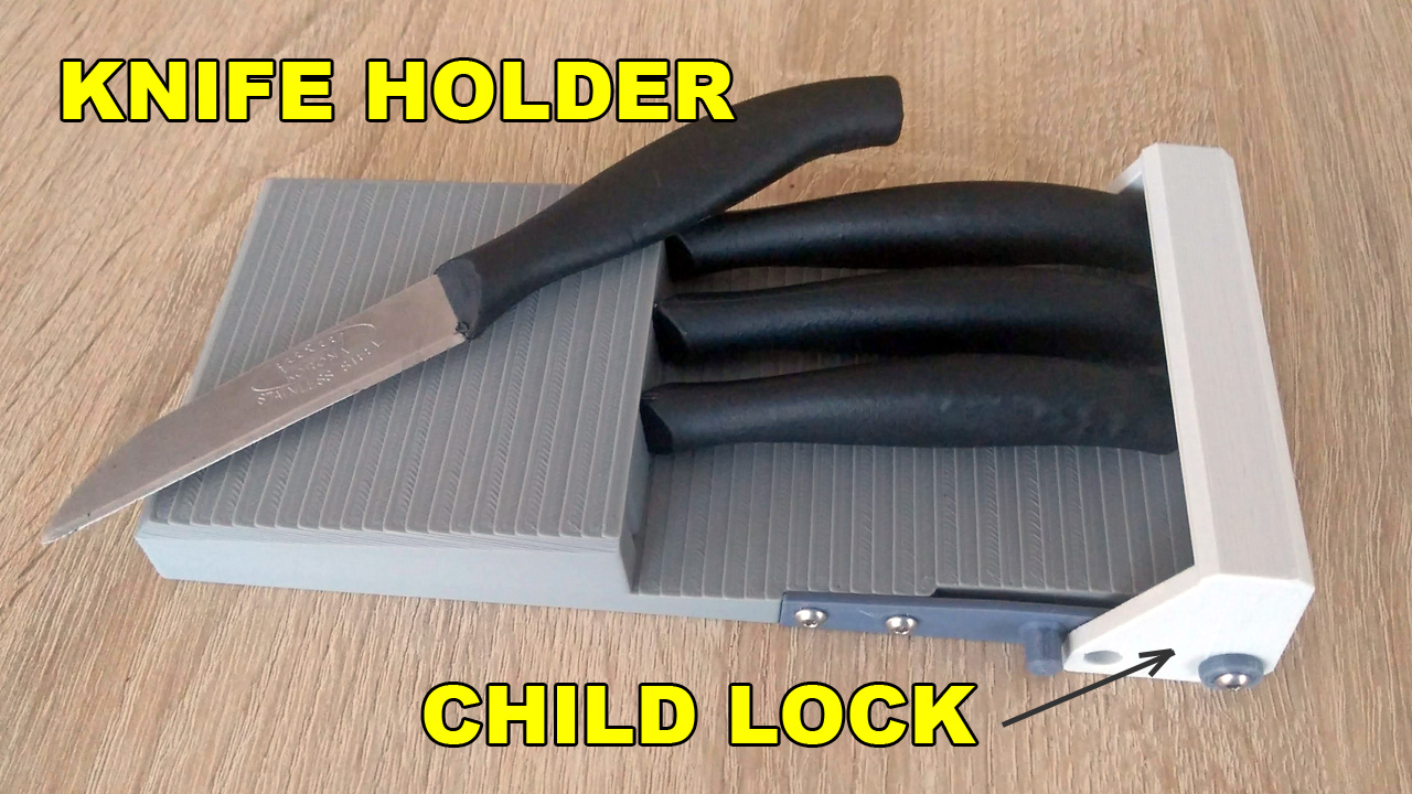 Knife holder with child lock