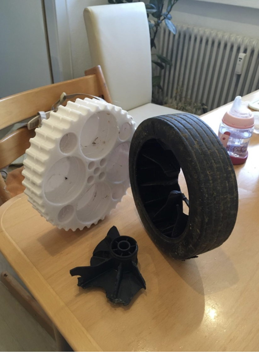 Lawnmower spare wheel 180mm