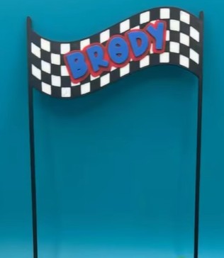 Race Flag Cake Topper