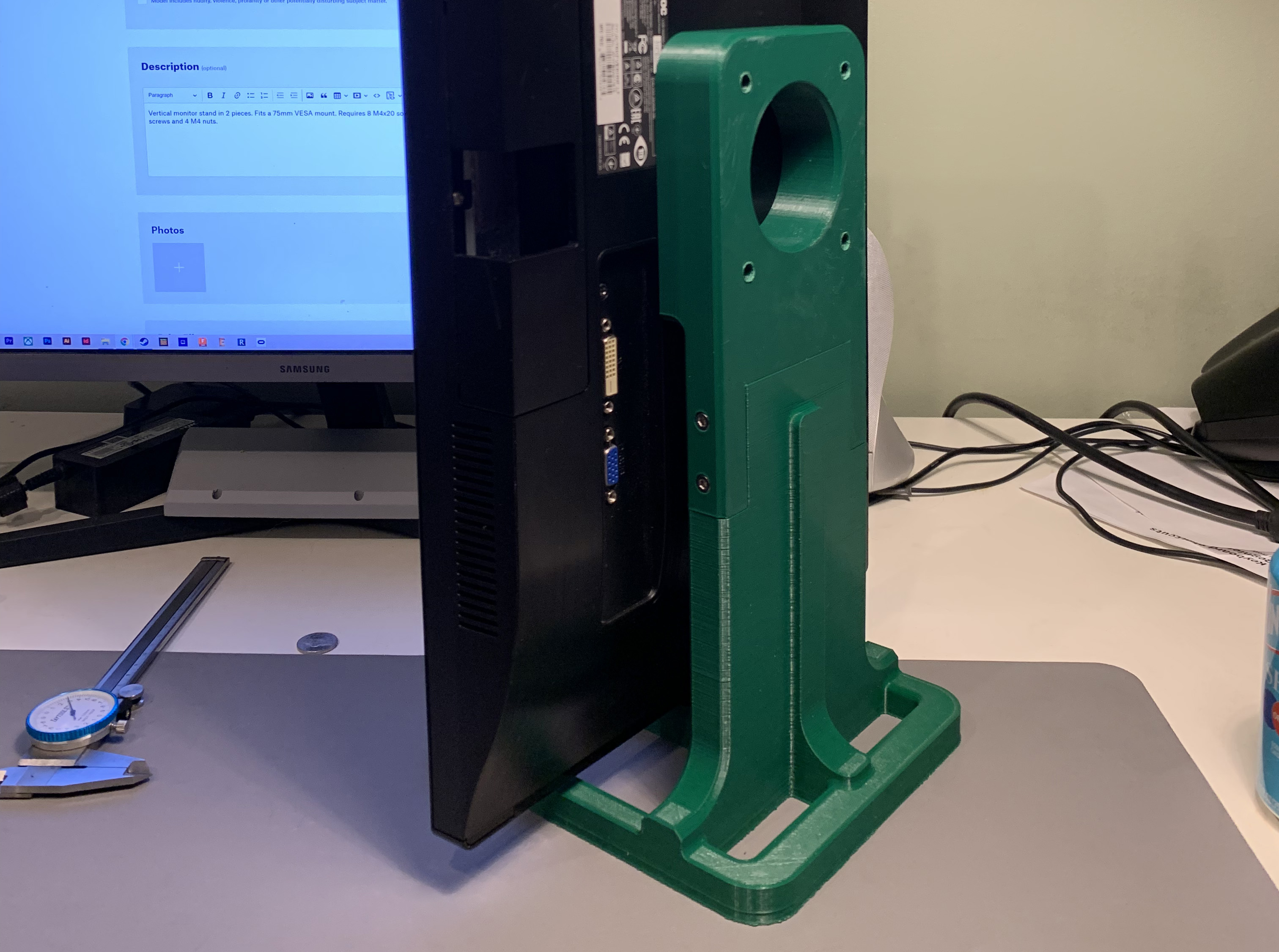 Vertical Monitor Stand for 21" Display