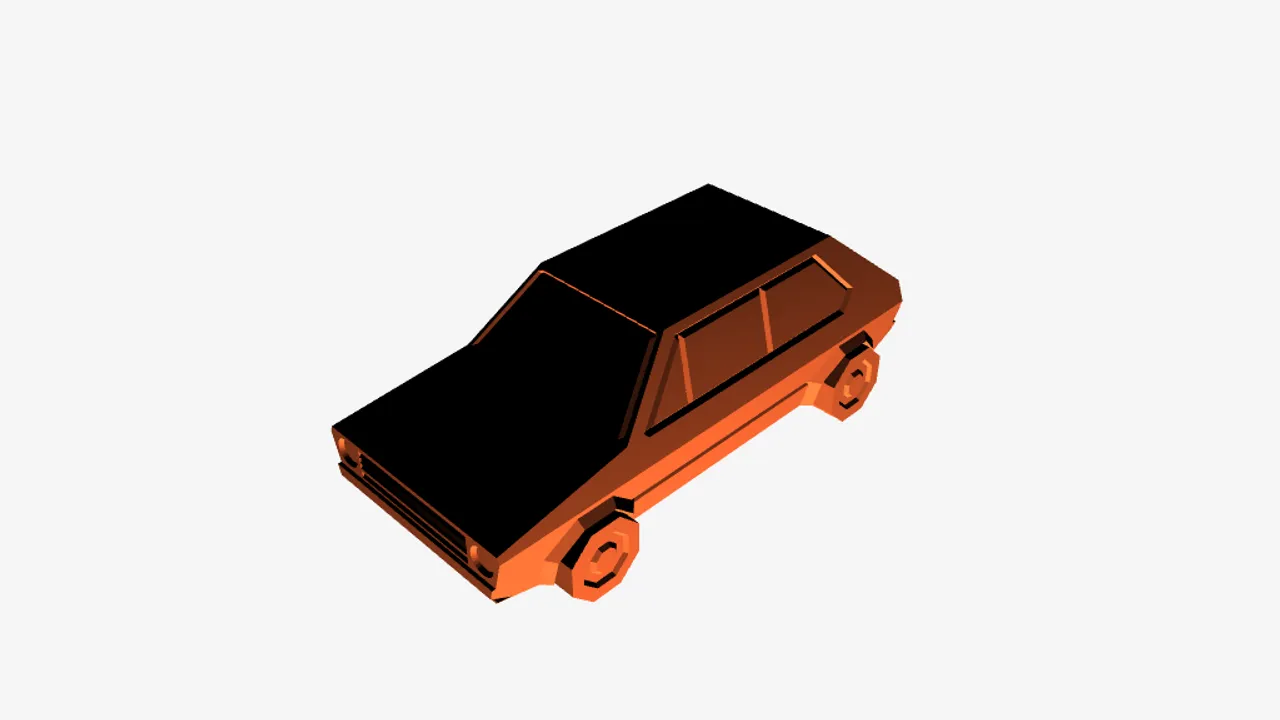 Volkswagen Golf GTI - Low Poly Miniature by Agustin Arroyo, Download free  STL model