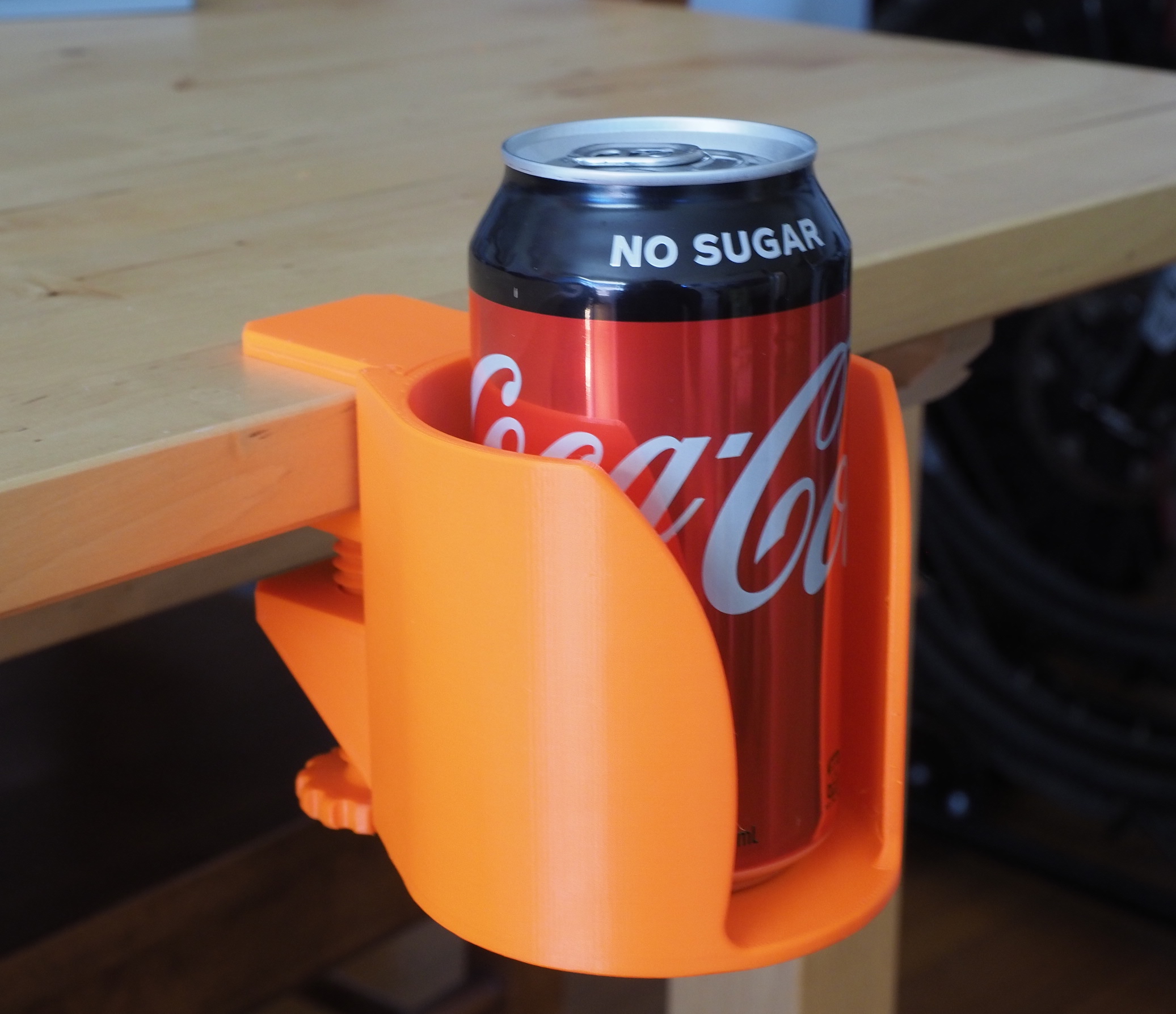 The Laptop Saver - A sub-desk level drink holder