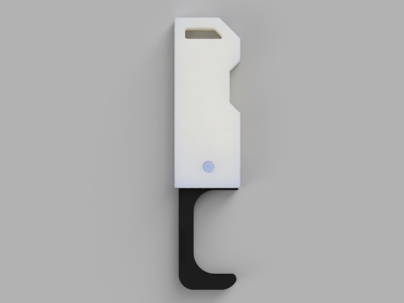 Door hook, button presser with enclosure MK1 (No touching tool)