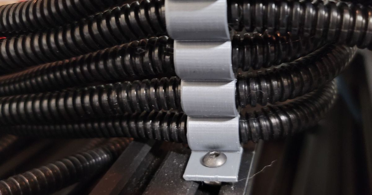 Wire Loom holder clamps by Teckgeek Download free STL model