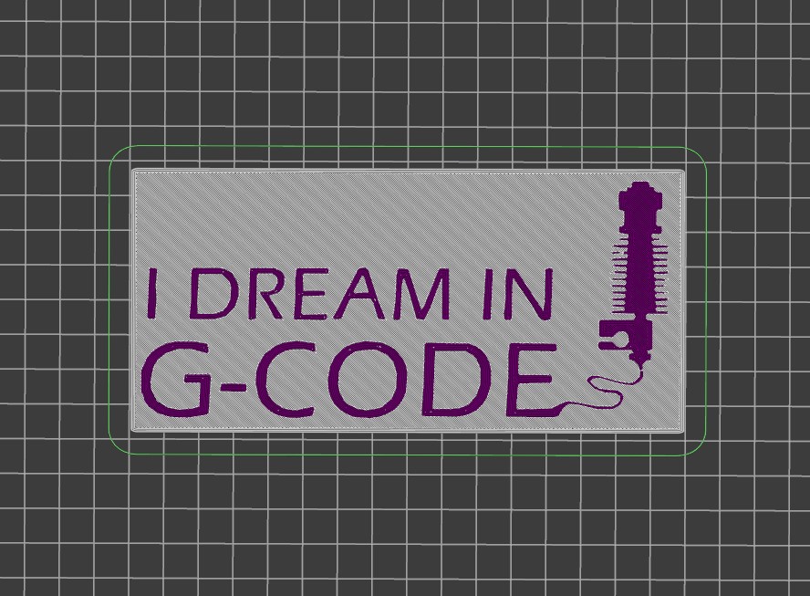 I dream in gcode - wall plate