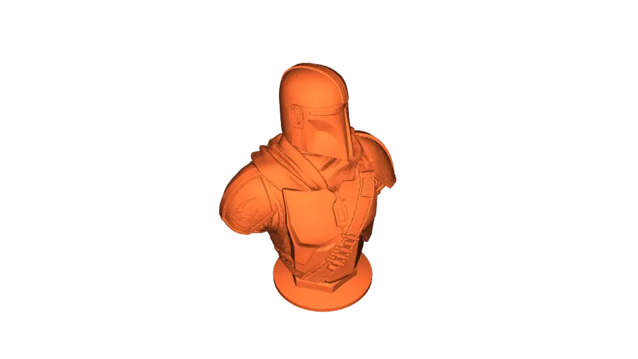 3D Printable Mandalorian Bust - Star Wars 3D Models - Support Free and No  infill Remix by iczfirz