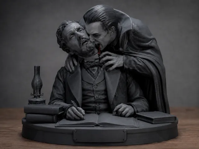 Dracula beisst Bram Stoker/Dracula bites Bram Stoker