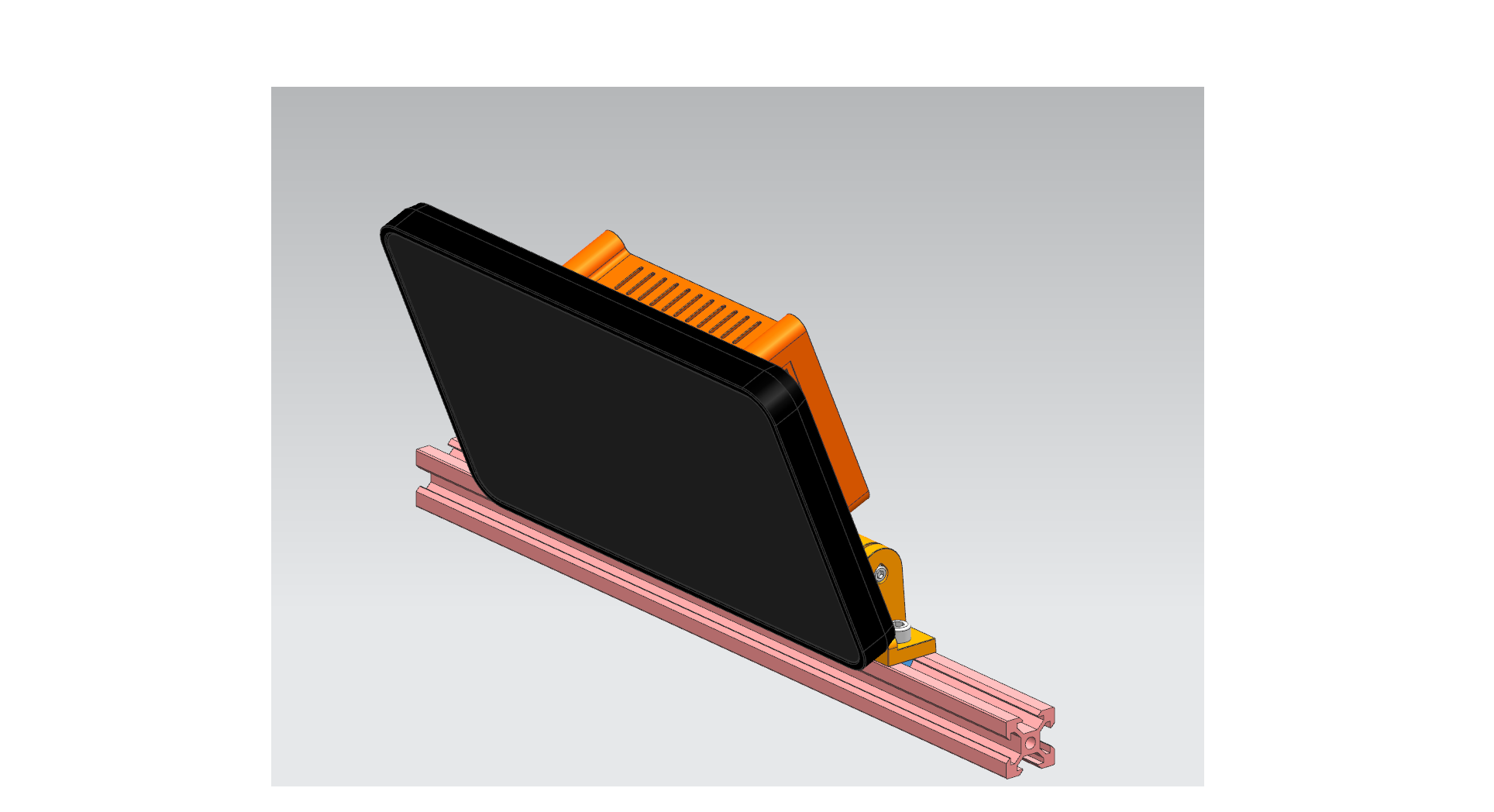VSlot profile 2020 mounting bracket for 7" touchscreen case by RonnyS