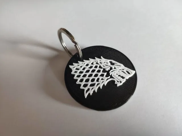 Stark House Game Of Thrones GOT Keyring 5cm