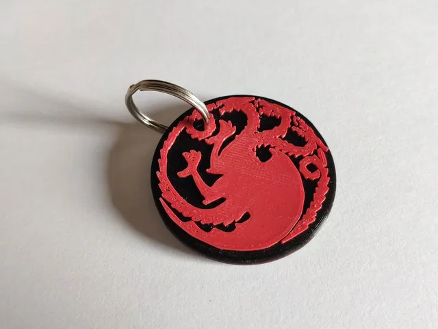 Targaryen House Game Of Thrones GOT Keyring 5cm