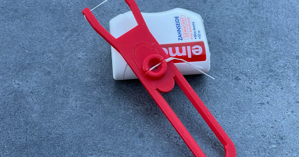Dental Floss Holder with Tensioner V2 by TipTop Download free STL
