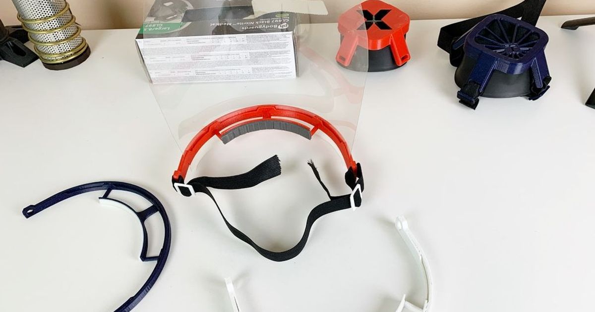 Covid19 Face shield simple to print by Valentino Hesse Download