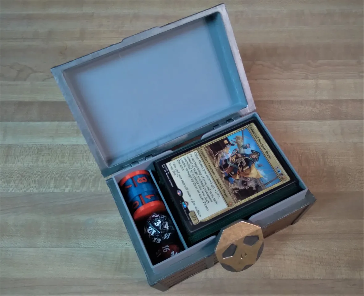 Treasure Chest Deck Box for Magic the Gathering MTG EDH 